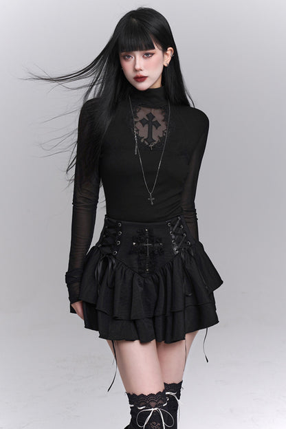Gothic Black Slim Top