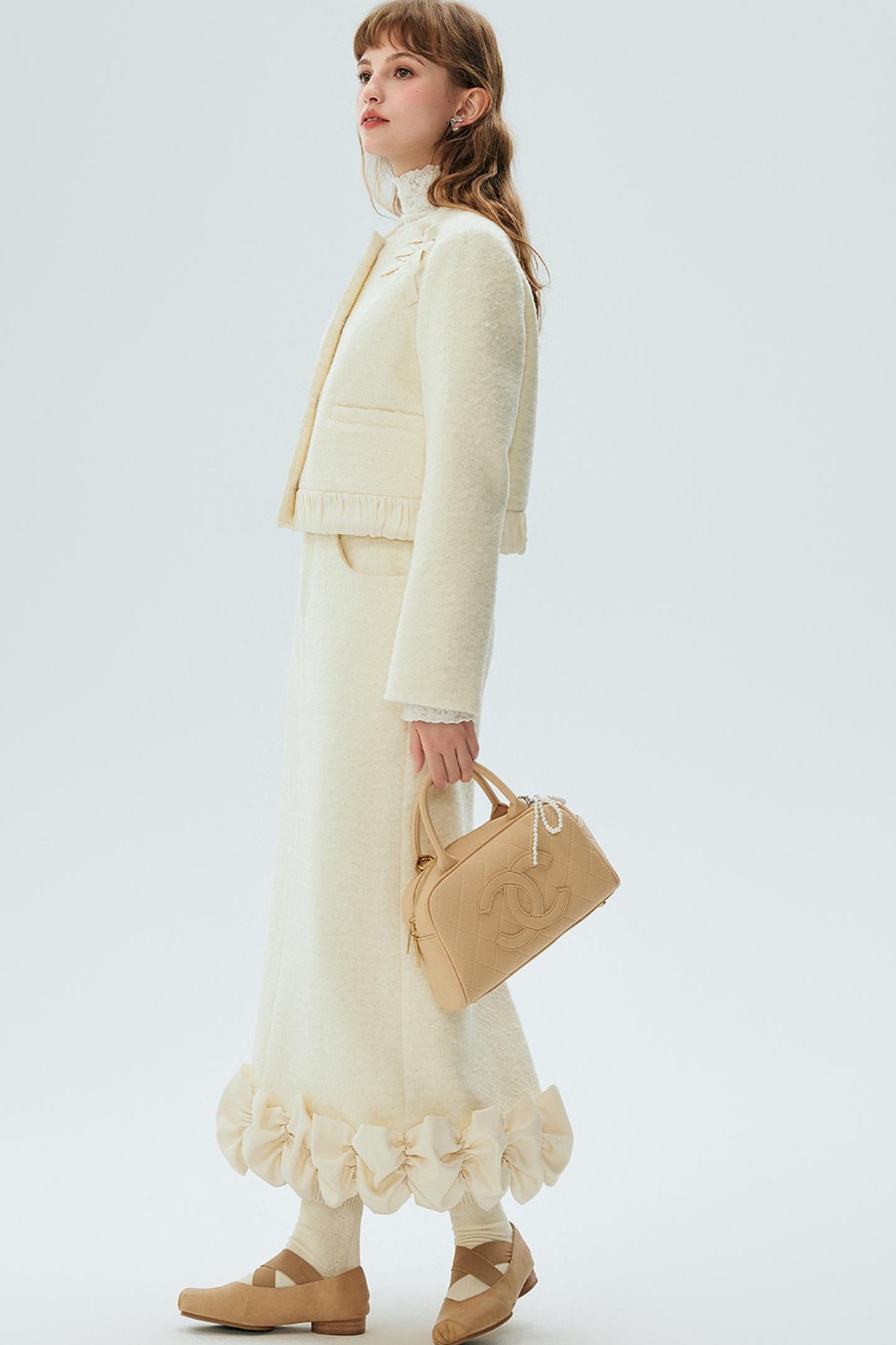 Silver Sparkle Jacket & Skirt Set-Up