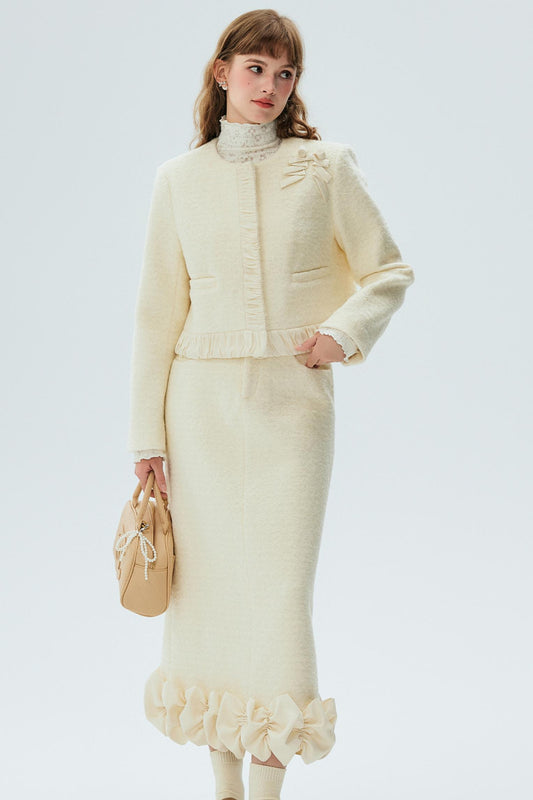 Silver Sparkle Jacket & Skirt Set-Up