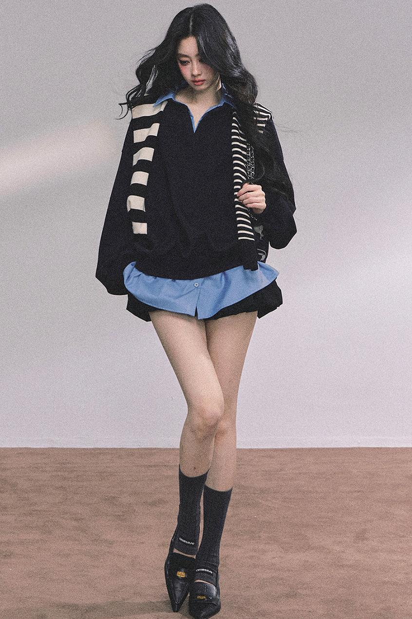 Gaozhi American Oversize Sweatshirt Set-Up