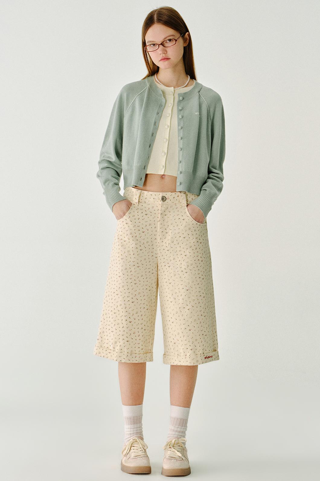 수월한 면 반바지 