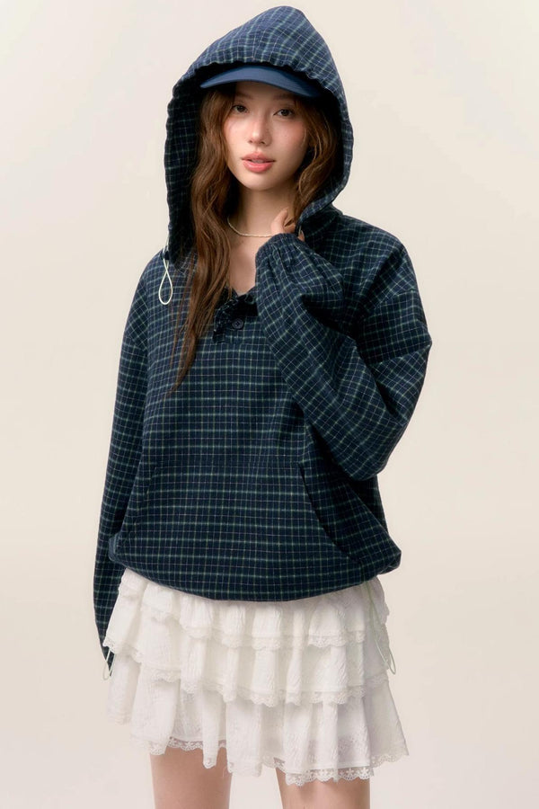 Spring Plaid Hoodie