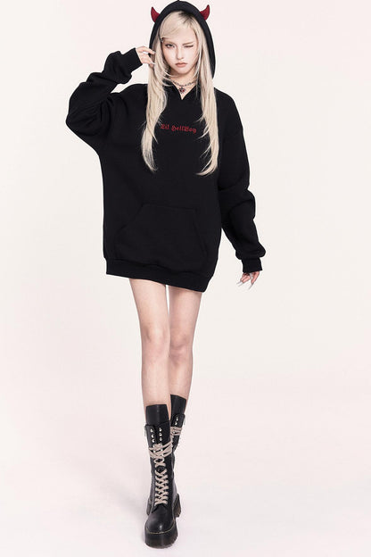 Dark Sweet Devil Hooded Dress Set-Up