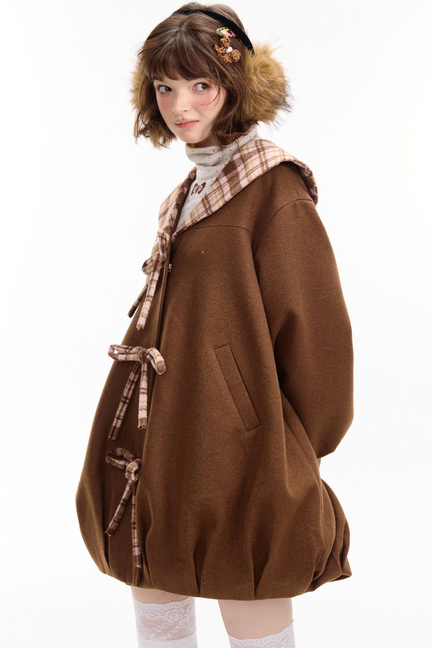Autumn Doll Brown Woolen Coat