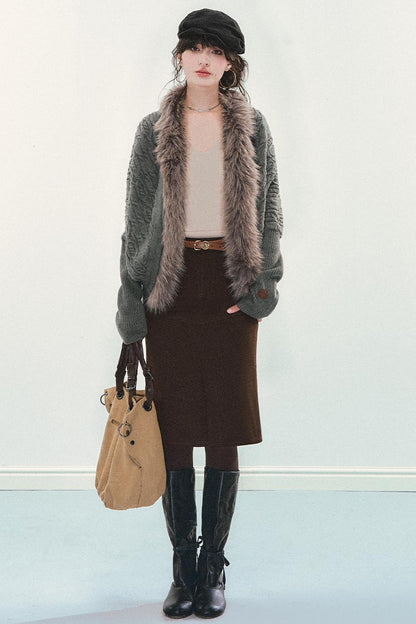 Vintage Cable Knit Jacket