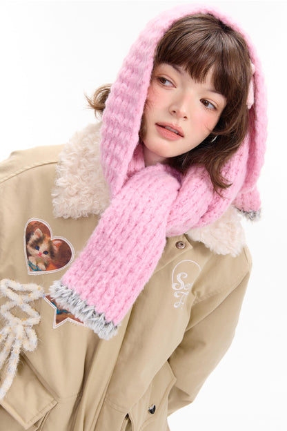 Cat Pattern Workwear Style Slimming Cotton Jacket