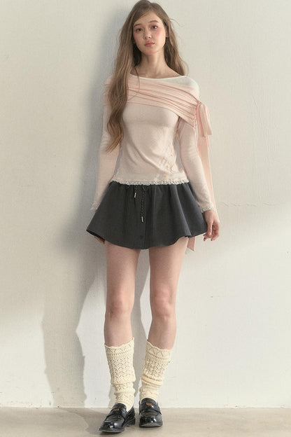 Retro Streamer Shoulder Top