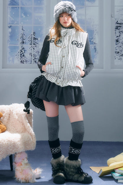 Autumn Embroidery Plaid Cotton Jacket