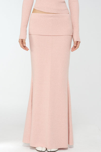 Pink Fur Collar Sweater With Fur Collar Set-Up