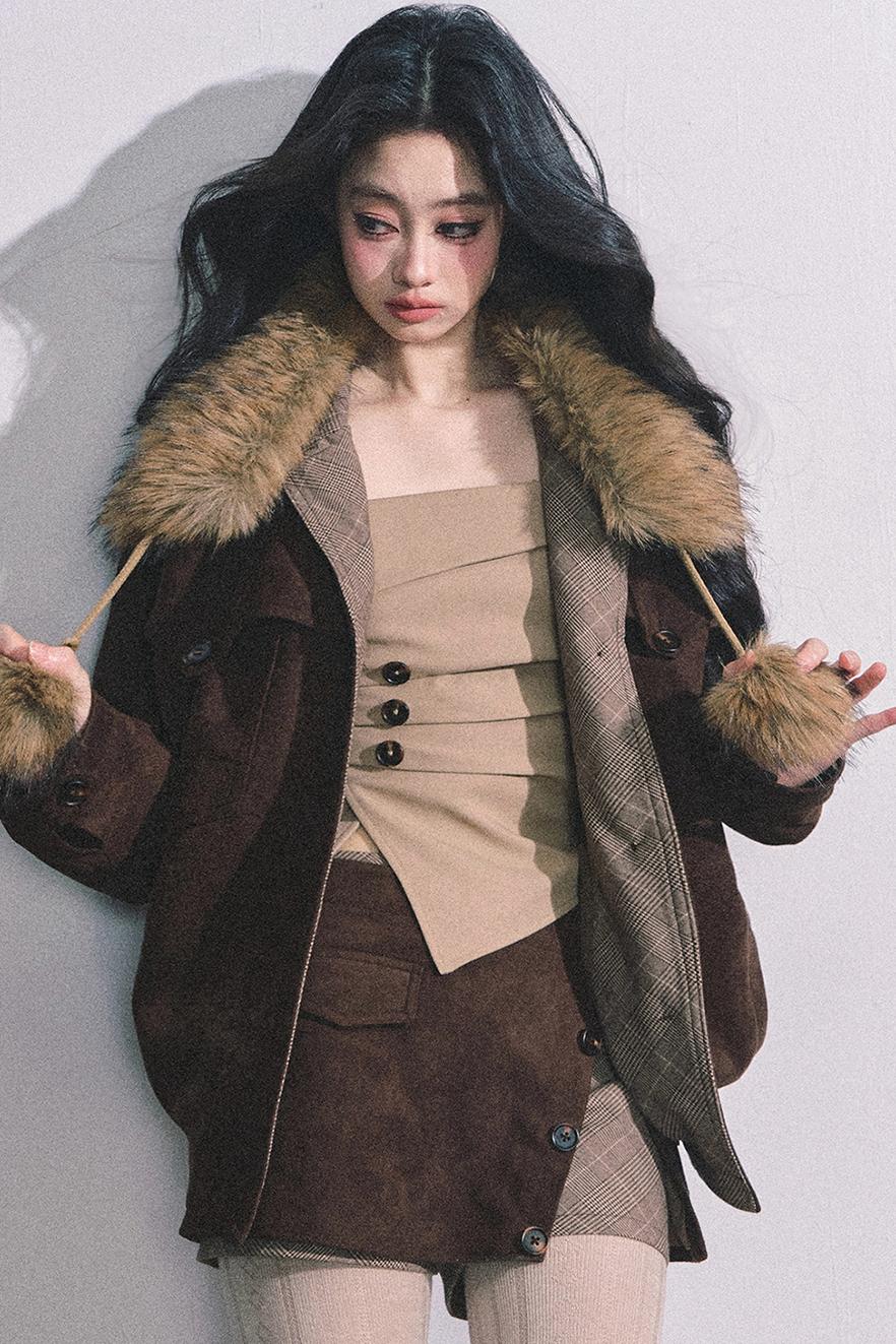 Autumn Puffy Two-Piece Skirt Set-Up