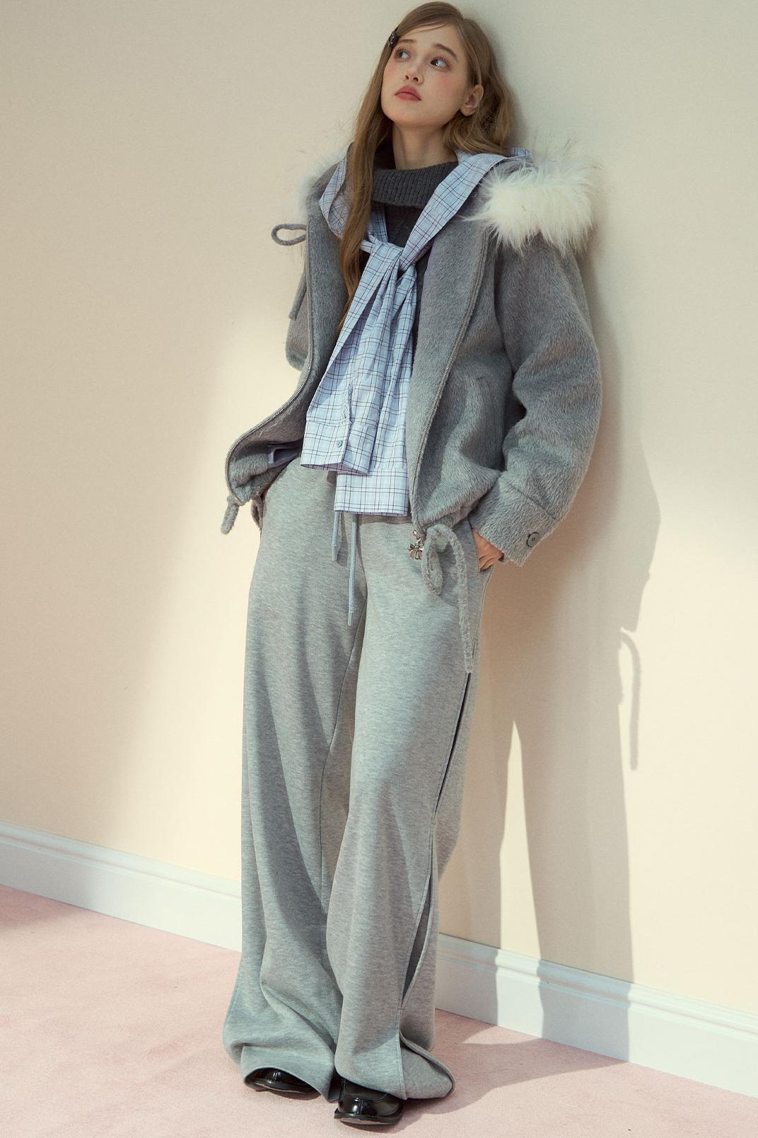 Plaid Woolen Trousers