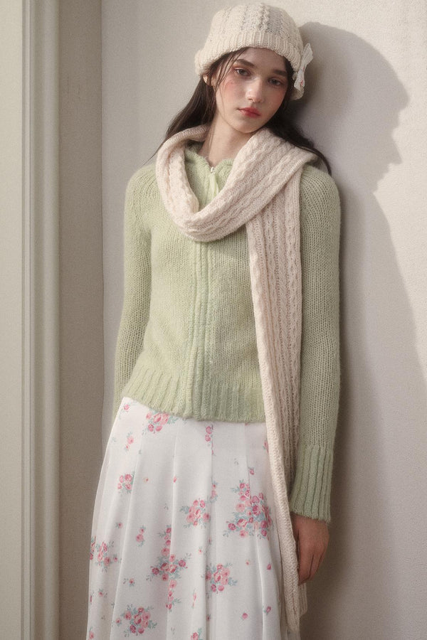 Chaqueta con capucha de mohair suave Galaxy