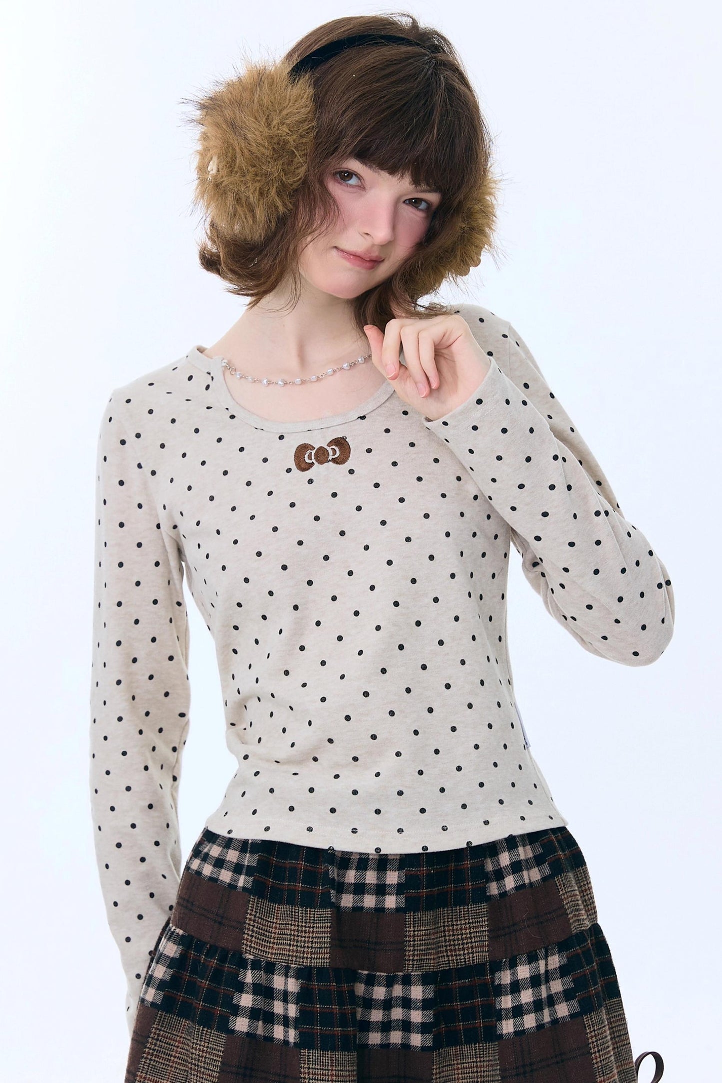 Polka Dot Knitted Top