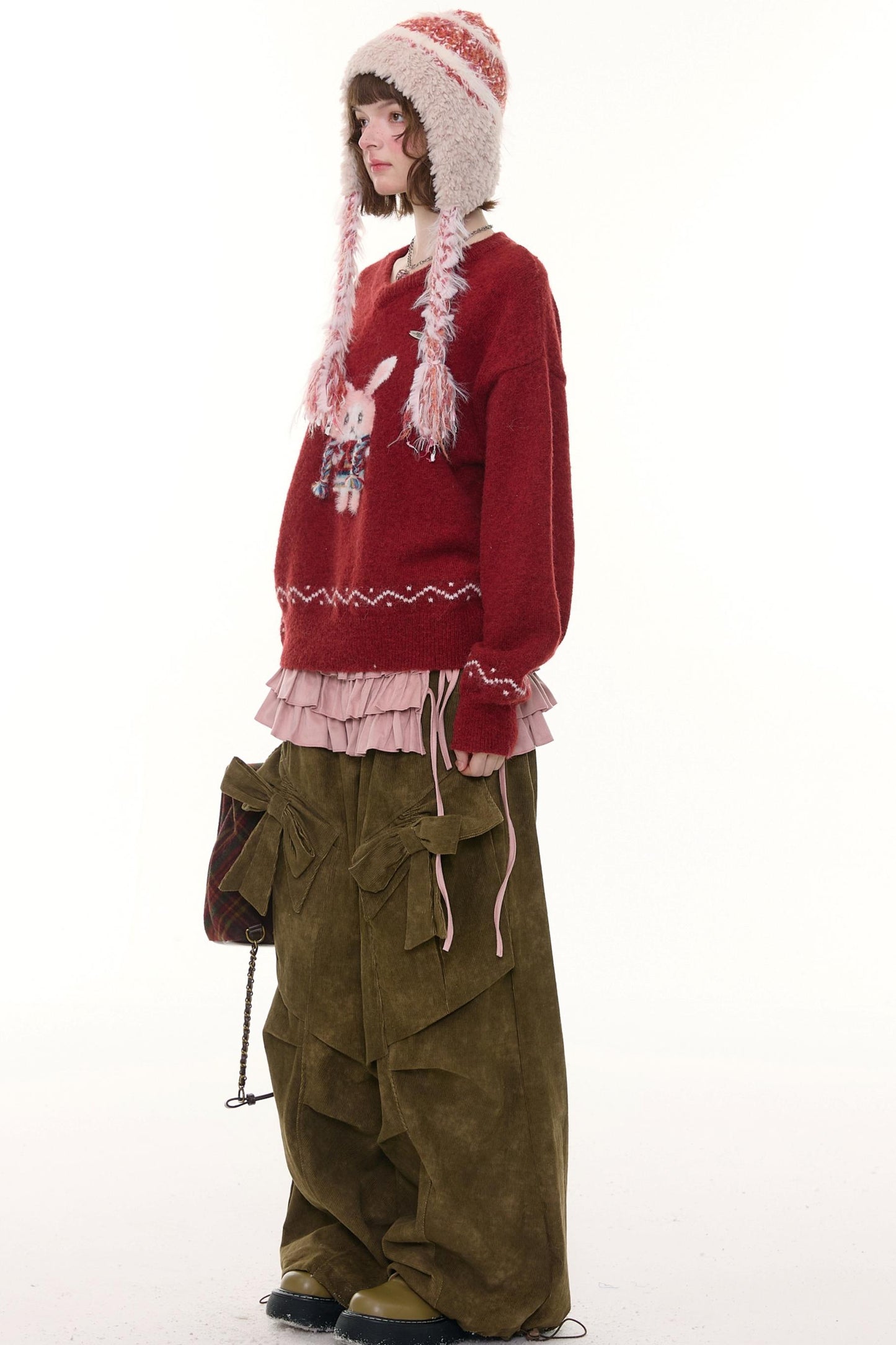 Soft Glutinous Lazy V-Neck Sweater