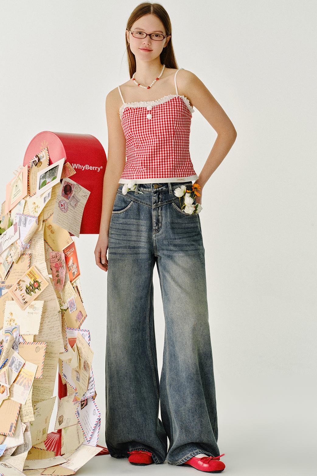 봄 레이스 캐미솔 탑 