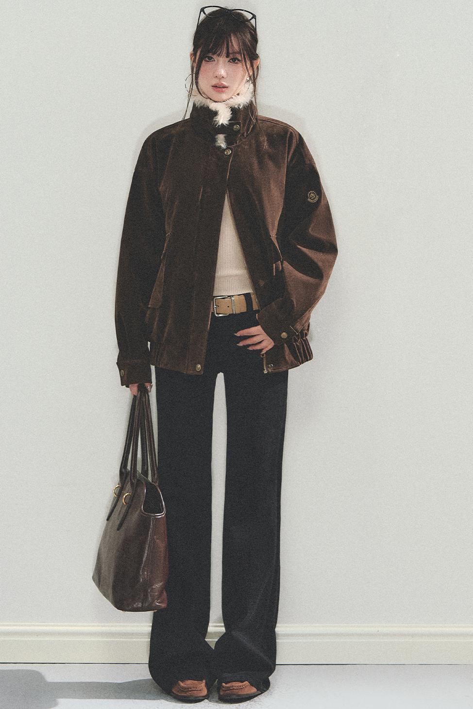 Suede Vintage Biker Jacket