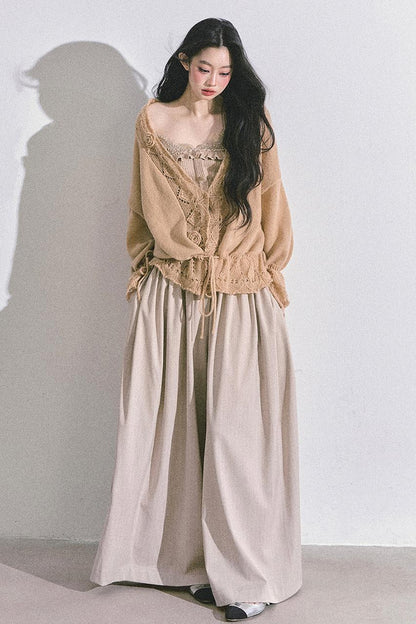 French Knitted Cardigan Sweater Jacket Set-Up