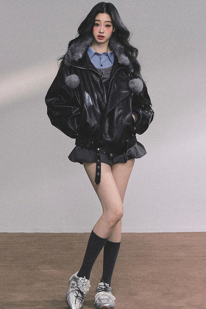 Autumn Plaid Knitted Polo Shirt