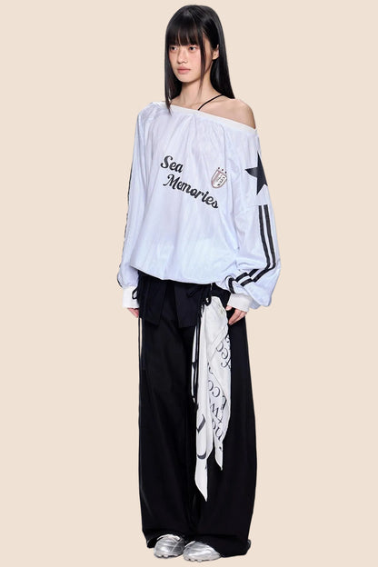 Retro Off-Shoulder Summer Top