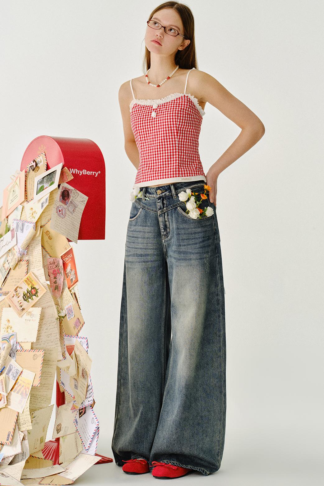 봄 레이스 캐미솔 탑 