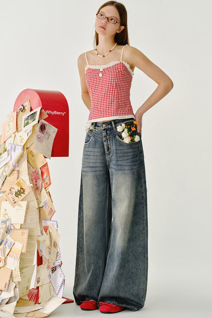 봄 레이스 캐미솔 탑 