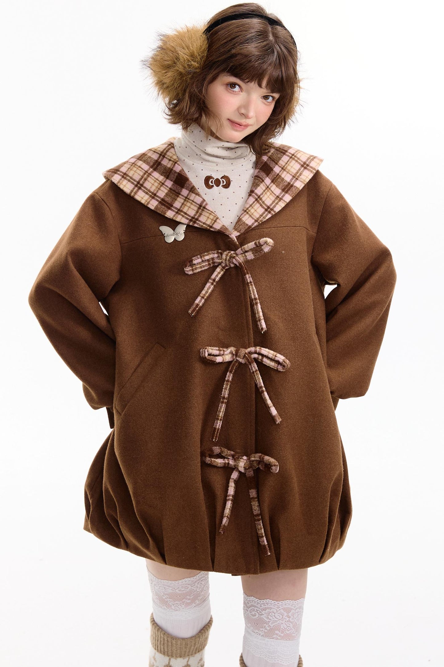 Autumn Doll Brown Woolen Coat