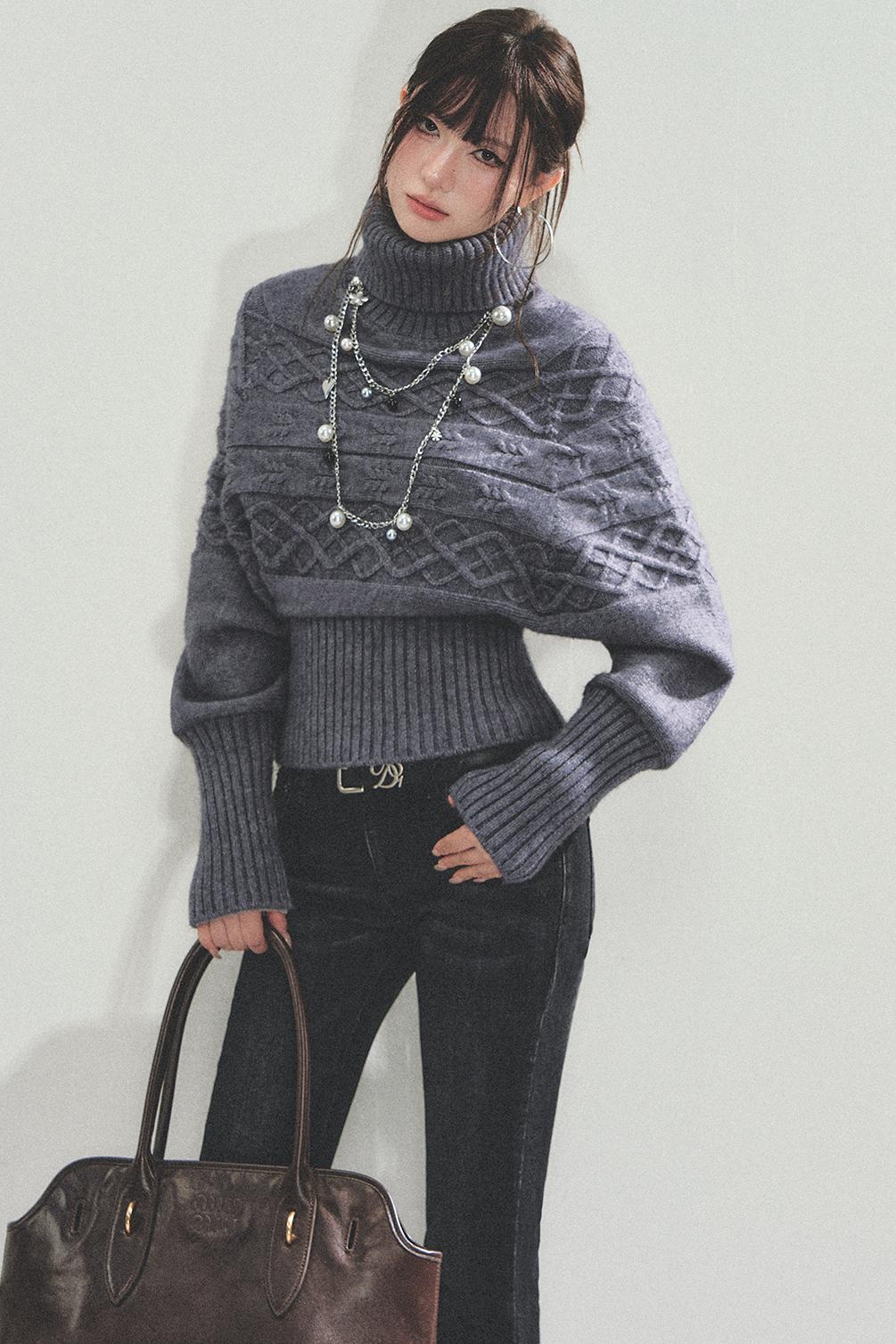 Turtleneck Knitwear Top