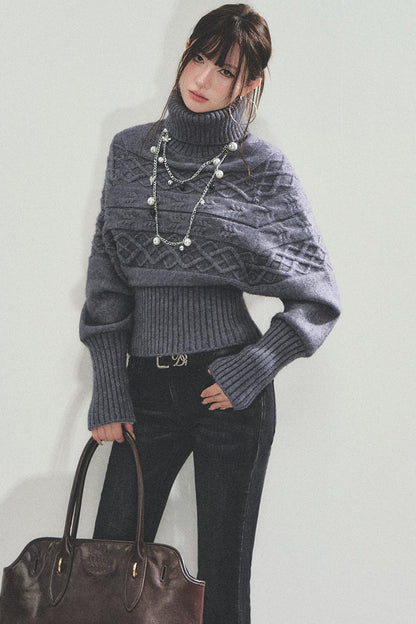 Turtleneck Knitwear Top