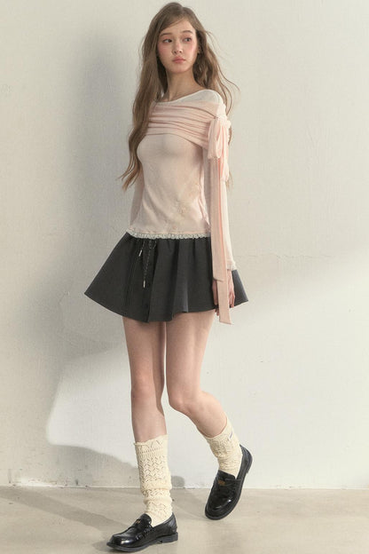 Retro Streamer Shoulder Top