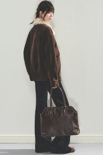 Suede Vintage Biker Jacket