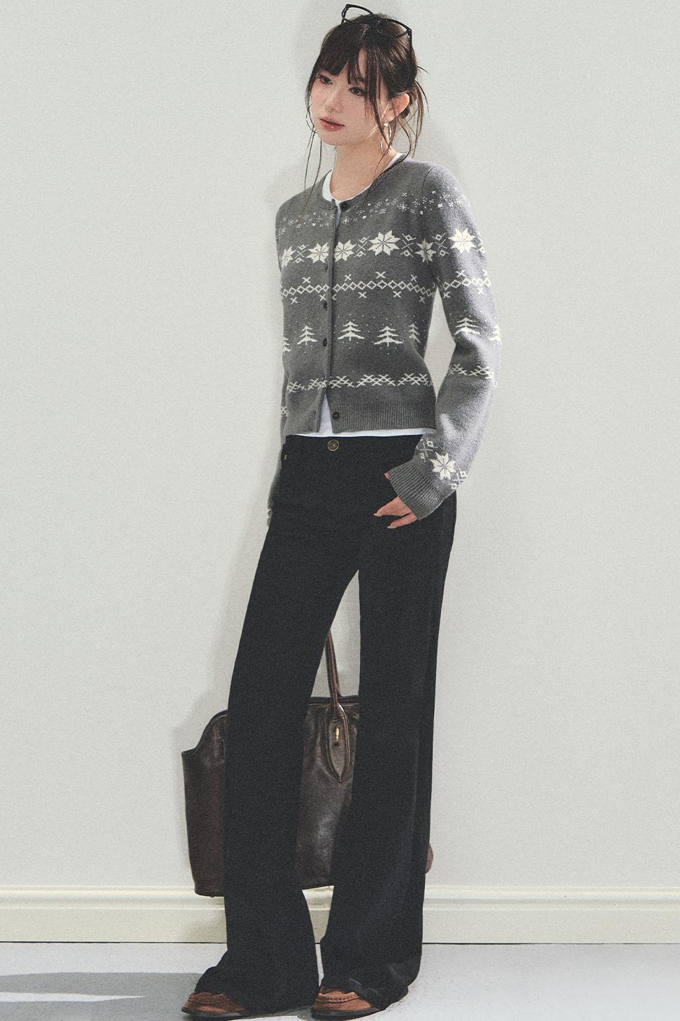 Fair Isle Crew Cardigan