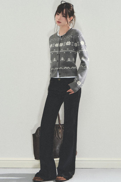 Fair Isle Crew Cardigan