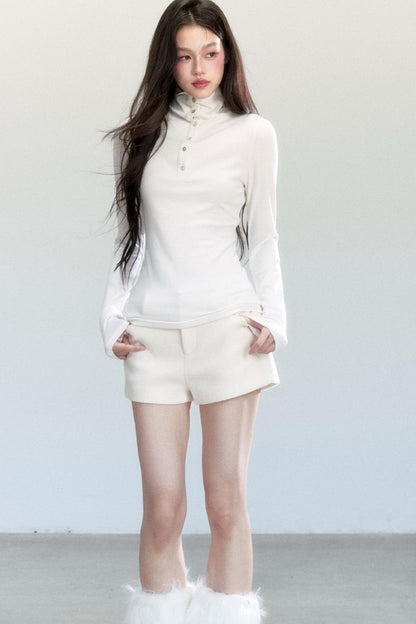 Versatile Tweed A-Line Shorts