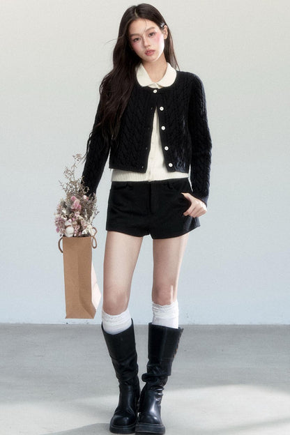 Versatile Tweed A-Line Shorts