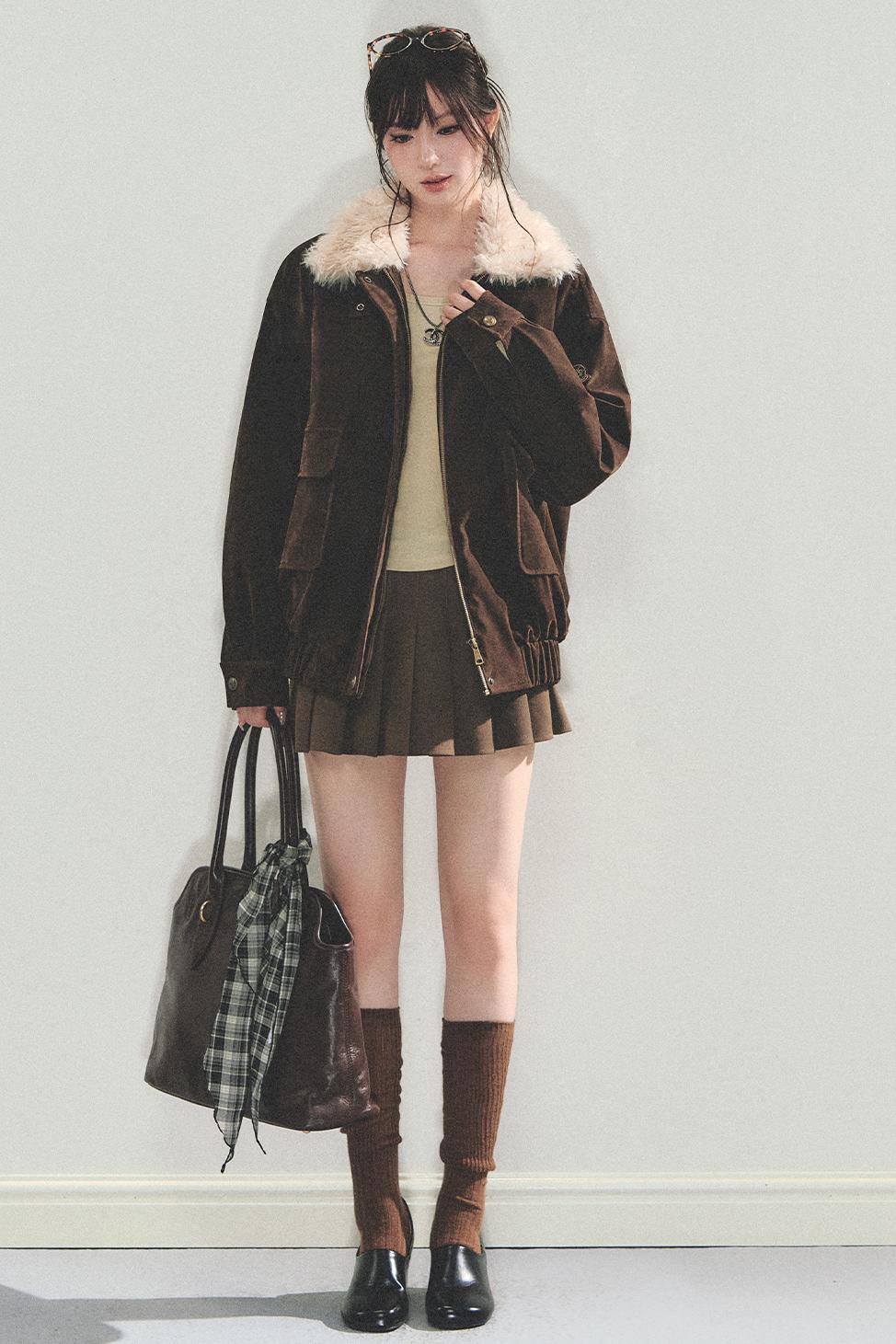 Suede Vintage Biker Jacket