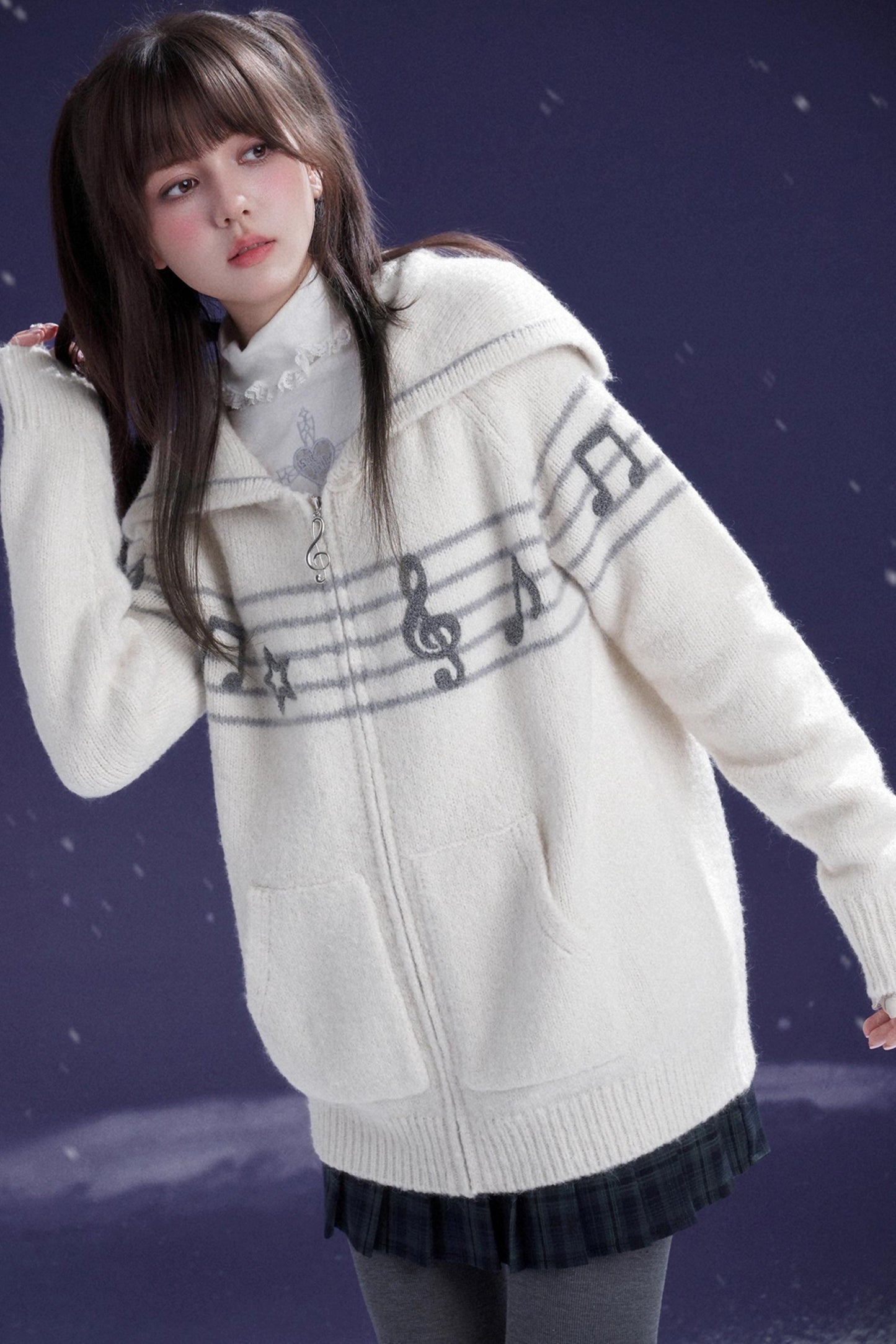 Sweet Cool Lapel Knit Sweater