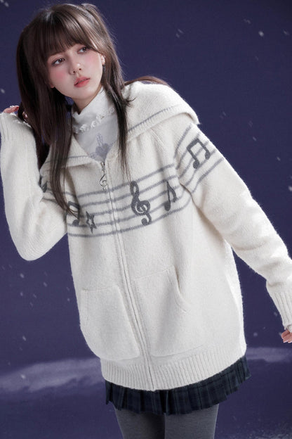 Sweet Cool Lapel Knit Sweater