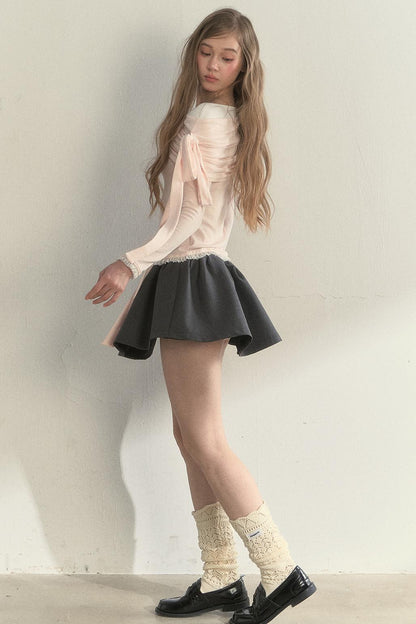 Retro Streamer Shoulder Top