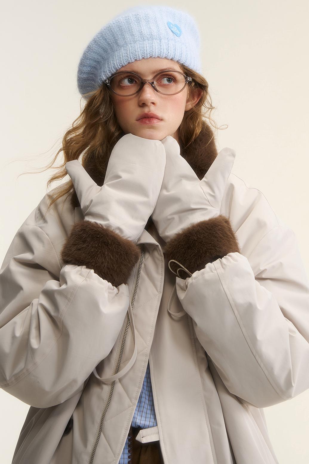 Asgony Dopamine Sweet Girl Knitted Beret