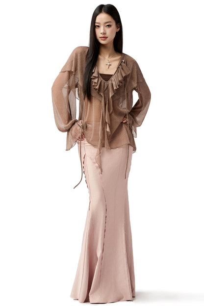 Slim Glitter Cover-Up Top Set