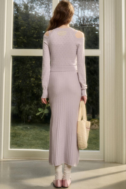 Long Relaxed Cardigan Dress Set-Up