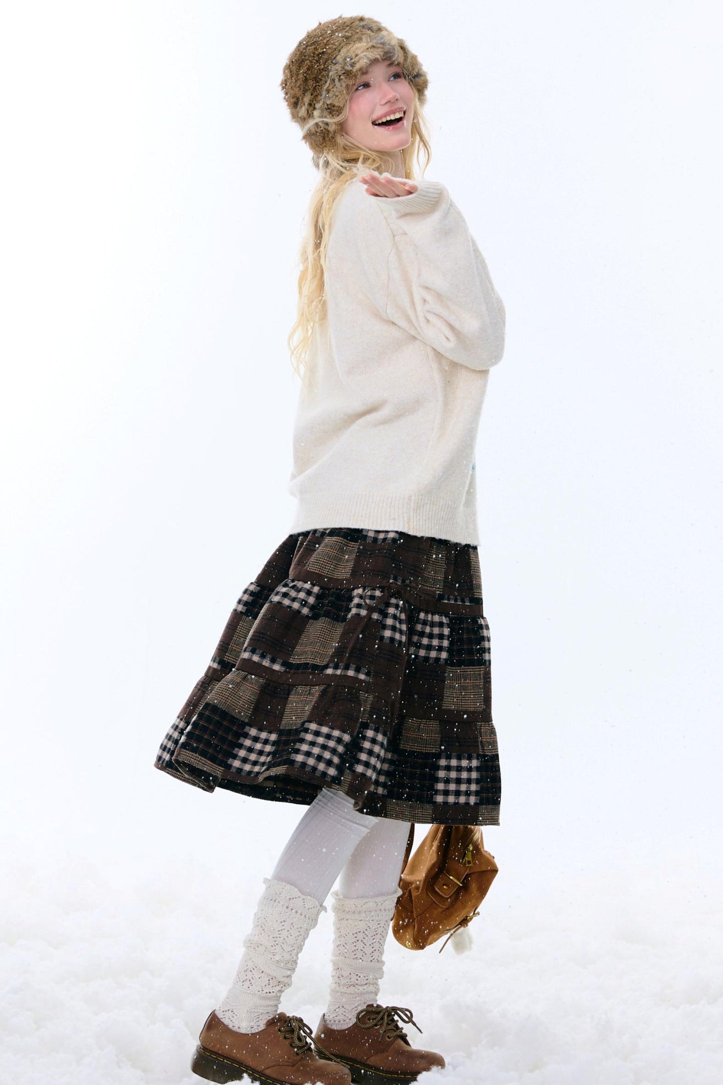 American Retro Cat Plush Sweater