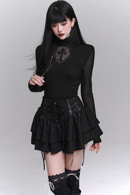 Gothic Black Slim Top