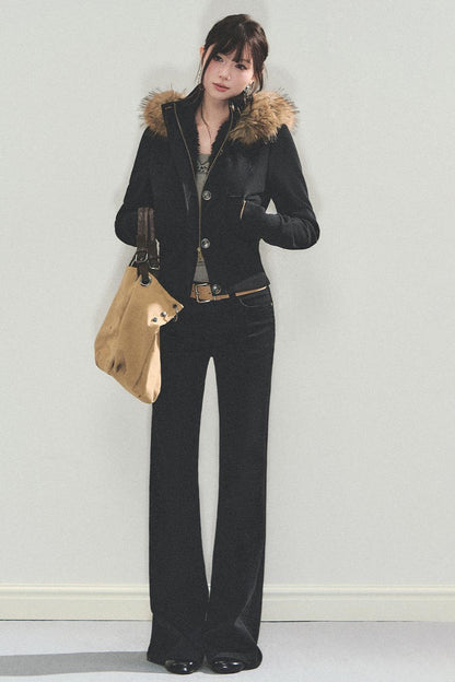 Slimming U-Neck Long-Sleeved T-Shirt