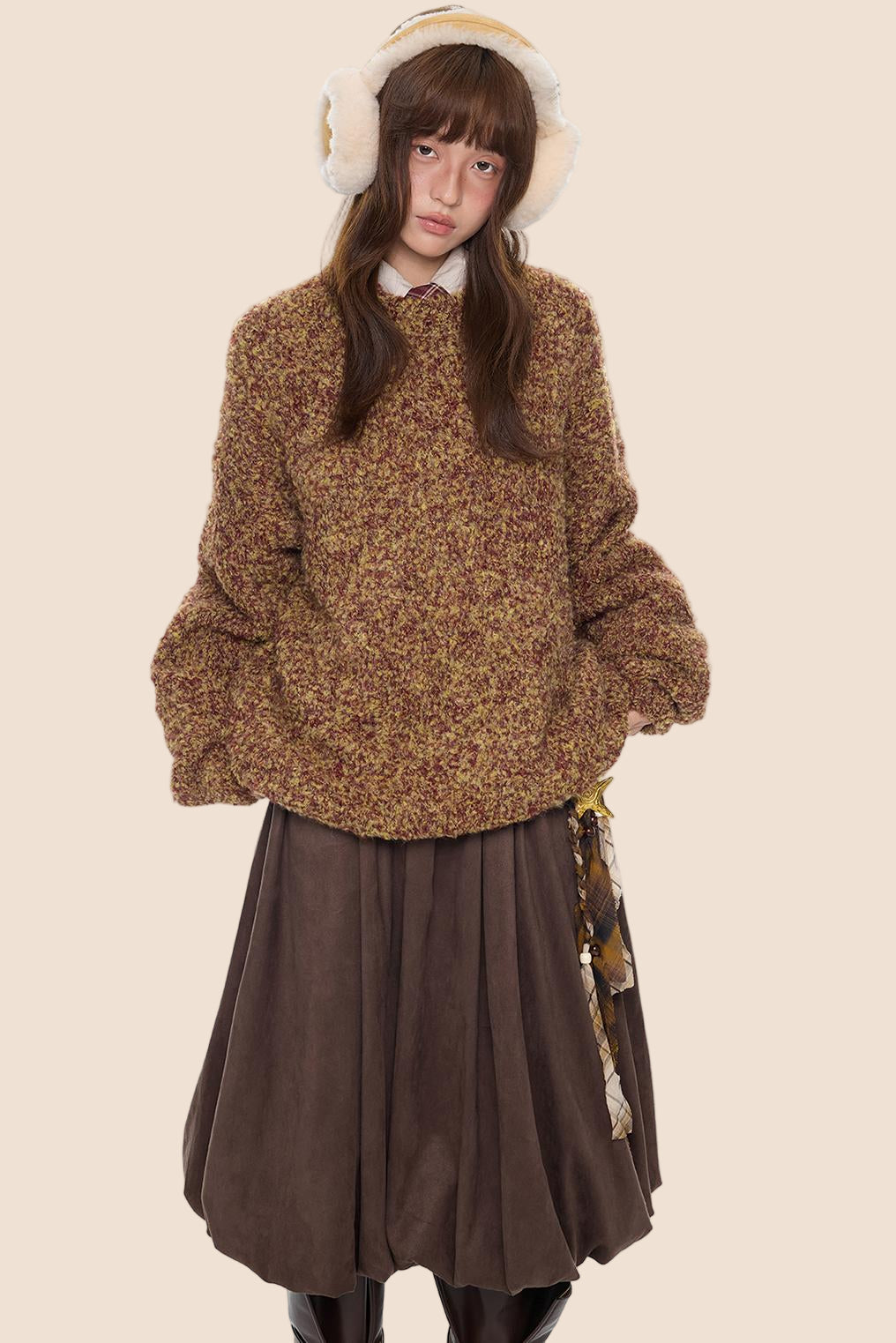 Vintage Knitted Crew Neck Sweater