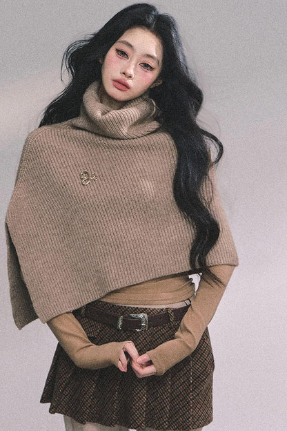 Semi-High-Neck Long-Sleeved Autumn Inner T-Shirt Top