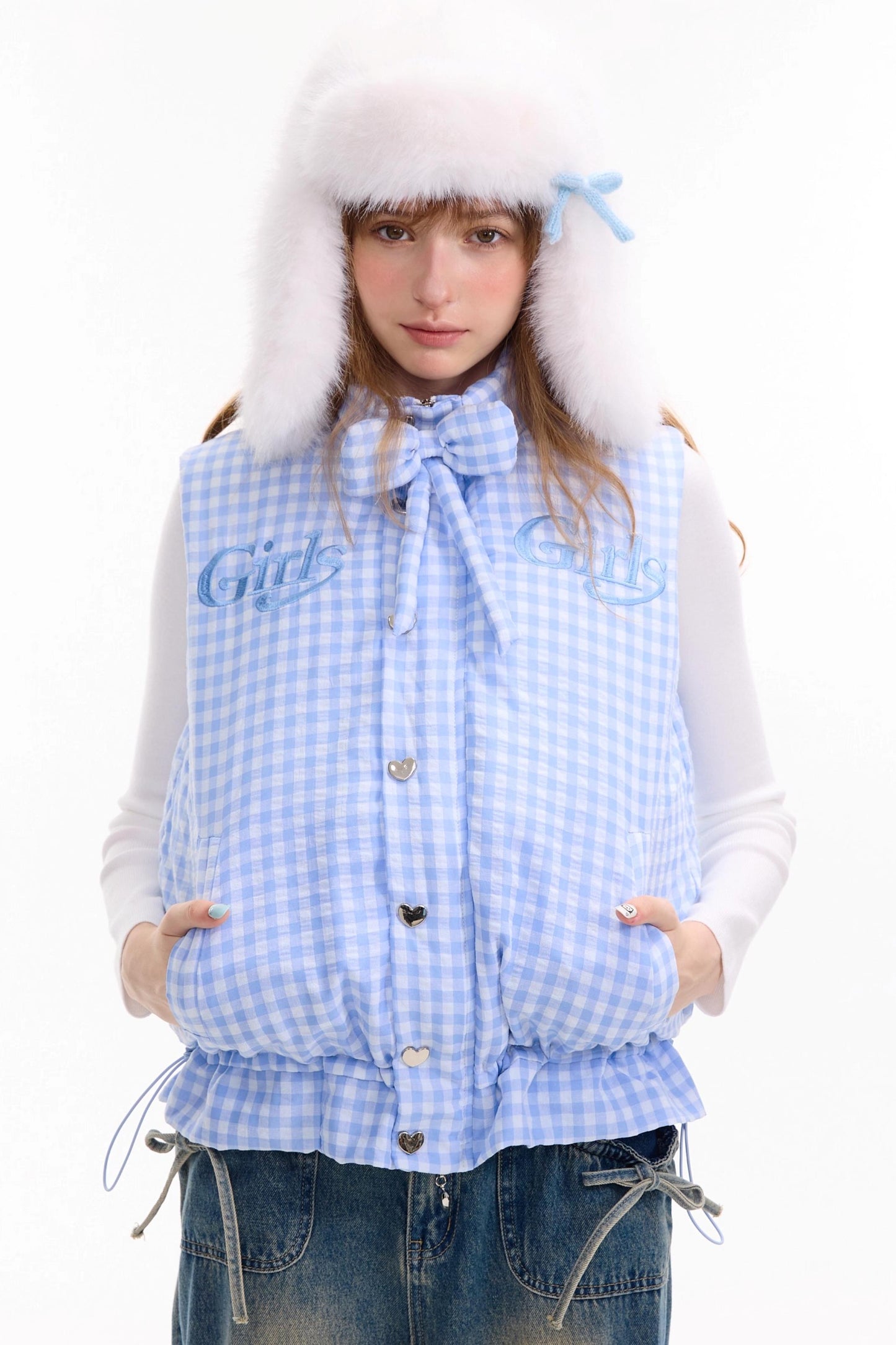 Autumn Embroidery Plaid Cotton Jacket