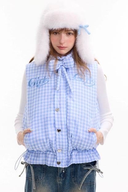 Autumn Embroidery Plaid Cotton Jacket