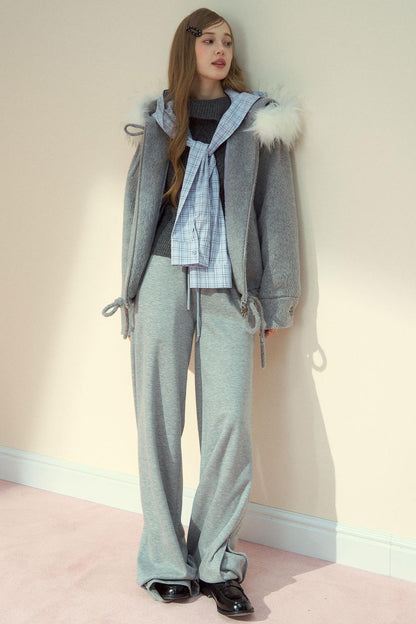 Plaid Woolen Trousers