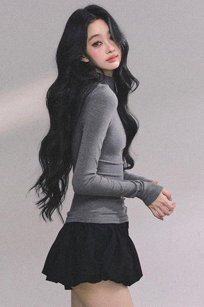 Lightweight Knit Shawl Turtleneck Sweater Set